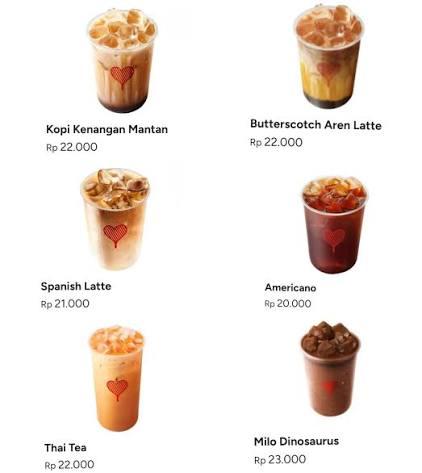 Menu Franchise Kopi Kenangan